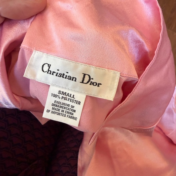 Vintage Christian Dior Night Shirt M Pink perfect condition smoke pet free home - Picture 6 of 6